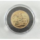 ELIZABETH II GOLD SOVEREIGN DATED 2011 IN LONDON MINT OFFICE POUCH