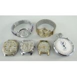 ASSORTED WATCHES to include Ingersoll and another wristwatch, Omega stop watch ETC