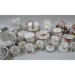 ASSORTED CHINA TEAWARES including Doulton 'Tapestry' pattern coffee pot & cups