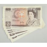 16 x BANK OF ENGLAND OLD £10 BANK NOTES, Chief Cashiers Page & Somerset (16)