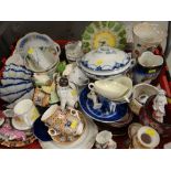 ASSORTED DECORATIVE CHINA including seated pug dog