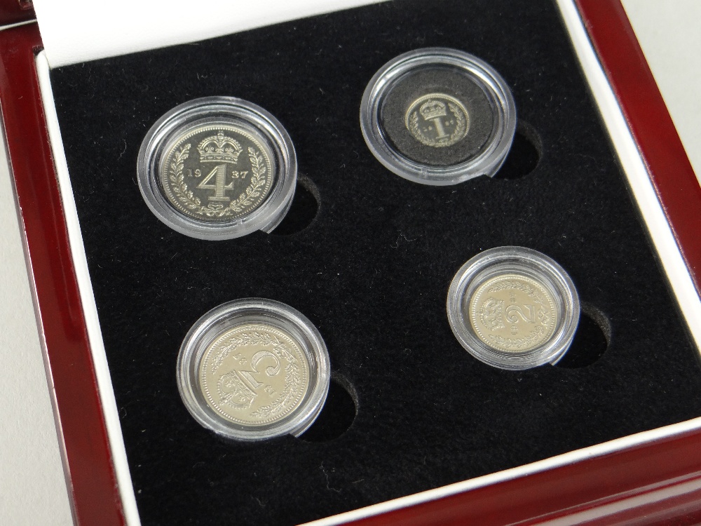 KING GEORGE VI 1937 FOUR COIN MAUNDY SET, with Certificate of Ownership and presentation box