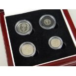 KING GEORGE VI 1937 FOUR COIN MAUNDY SET, with Certificate of Ownership and presentation box