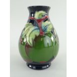MOORCROFT APPLES PATTERN VASE CIRCA 1996, impressed and painted marks, 14cms high