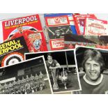 LIVERPOOL FOOTBALL CLUB MEMORABILIA / PROGRAMMES including 1950s, a 1976 programme signed by Bill