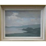 ATTRIBUTED TO DEREK HILL HRHA (1916 - 2000) oil on panel - view of Tory Island, County Donegal,