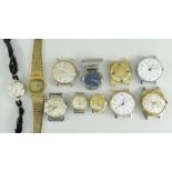 ASSORTED WATCHES to including wrist watches, Accurist, Atlantic, Sekonda, Tissot, Ingersoll,
