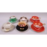 SIX BONE CHINA CABINET CUPS & SAUCERS