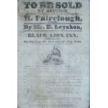 'TO BE SOLD BY AUCTION POSTER AT THE BLACK LION INN, CARDIFF', W.Bird, Duke Street, Cardiff