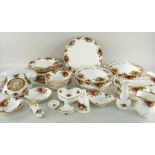 ROYAL ALBERT 'OLD COUNTRY ROSES' ASSORTED DINNERWARES including two tureens and covers, cake
