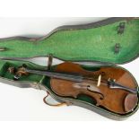 VIOLIN WITH TWO-PIECE BACK, IN CASE