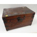 VINTAGE STAINED PINE TUCKBOX