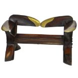RARE EARLY TWENTIETH CENTURY TWO-SEATER CHAIR CONSTRUCTED FROM ROLLS ROYCE PROPELLERS originally