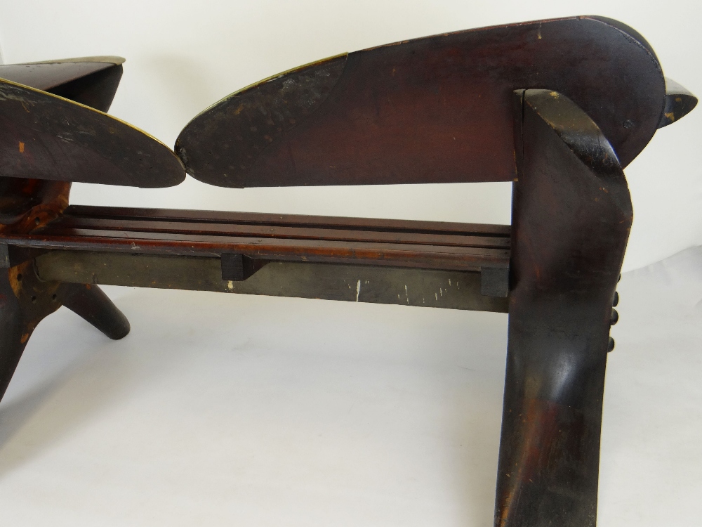 RARE EARLY TWENTIETH CENTURY TWO-SEATER CHAIR CONSTRUCTED FROM ROLLS ROYCE PROPELLERS originally - Image 6 of 6