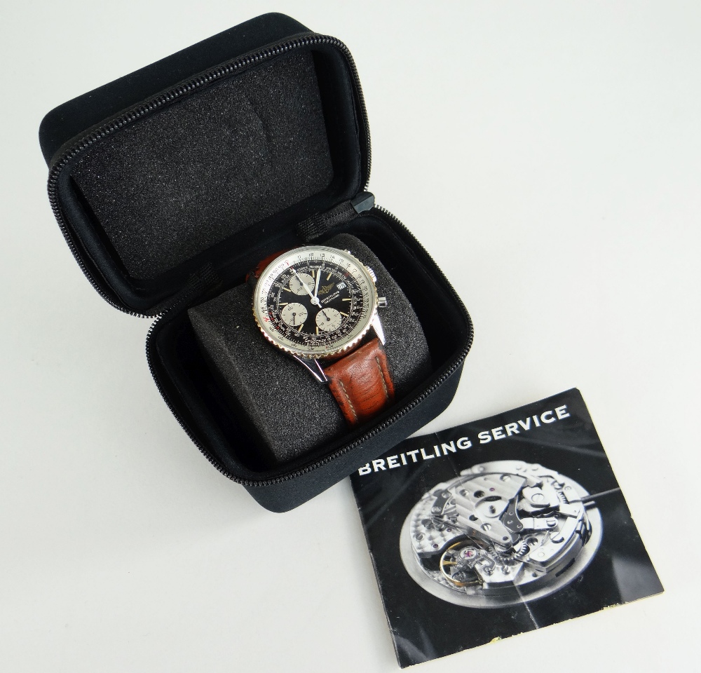 BREITLING NAVITIMER FIGHTERS EDITION STAINLESS STEEL CHRONOGRAPH WRISTWATCH, numbered to reverse ' - Image 7 of 7