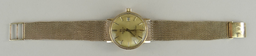 TISSOT AUTOMATIC 'SEASTAR SEVEN' 9CT GOLD WRISTWATCH having integrated 9ct gold strap and date - Image 2 of 5