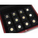 THE ROYAL HOUSE OF WINDSOR GOLD COIN COLLECTION comprising twelve 9ct yellow gold coins, Head of the