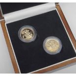 THE QUEEN ELIZABETH II FIRST HALF SOVEREIGNS PAIR DATED 1980 AND 1982. In presentation box with