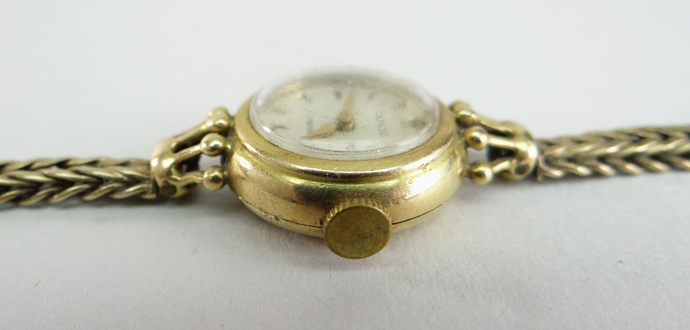 18CT YELLOW GOLD LADIES ROLEX PRECISION WRISTWATCH, the inside cover marked 'R. W. Co Ltd' and - Image 4 of 4