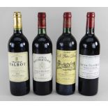 4 BOTTLES OF FRENCH WINE to include Chateau Haut-Beausejour Saint-Estephe Cru Bourgeois 1994,
