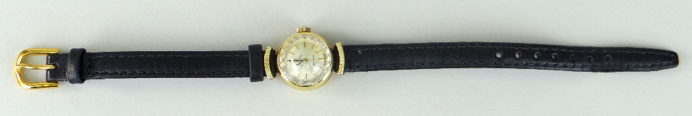 18K YELLOW GOLD LADIES OMEGA AUTOMATIC DE VILLE WRISTWATCH, numbered to inside of back cover ' - Image 2 of 4