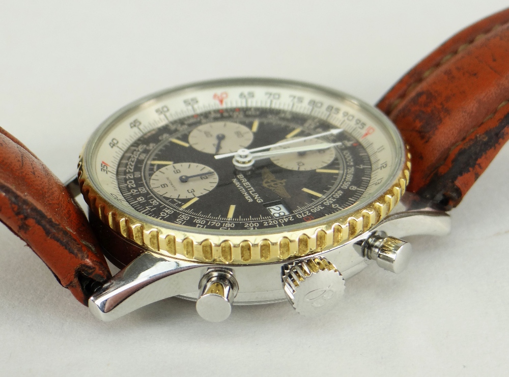 BREITLING NAVITIMER FIGHTERS EDITION STAINLESS STEEL CHRONOGRAPH WRISTWATCH, numbered to reverse ' - Image 4 of 7