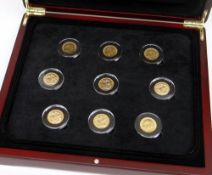 KING EDWARD VII FULL REIGN GOLD SOVEREIGN SET comprising nine gold sovereigns one from each year