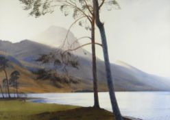 WILLIAM HEATON COOPER RI (1903-1995) watercolour - evening light, Buttermere, signed, RI