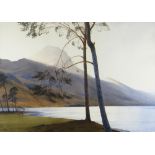 WILLIAM HEATON COOPER RI (1903-1995) watercolour - evening light, Buttermere, signed, RI