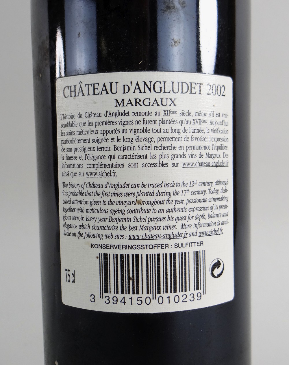 6 BOTTLES OF CHATEAU D'ANGLUDET MARGAUX AMC 2002 (6) Condition Report: All appear still sealed - Bild 3 aus 3
