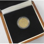 GEORGE IV GOLD FULL SOVEREIGN DATED 1821, LAUREATE HEAD LEFT in presentation box with Certificate