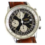 BREITLING NAVITIMER FIGHTERS EDITION STAINLESS STEEL CHRONOGRAPH WRISTWATCH, numbered to reverse '