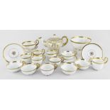 TWO PART-SETS OF SWANSEA PORCELAIN PARIS FLUTE DESIGN TEAWARE comprising teapot and matching