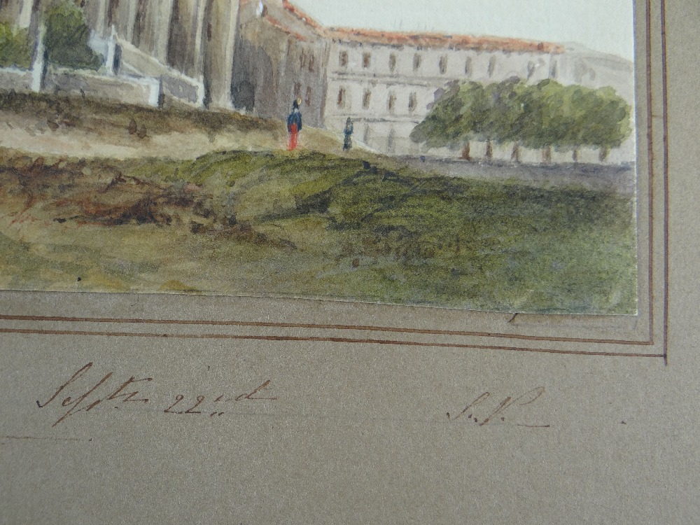 ALBUM OF WATERCOLOURS OF CONTINENTAL SCENES from a 'Grand Tour' type journey from one of the - Image 6 of 28