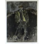 SIR KYFFIN WILLIAMS RA colour artist proof print - full standing portrait of Hugh Rowlands with