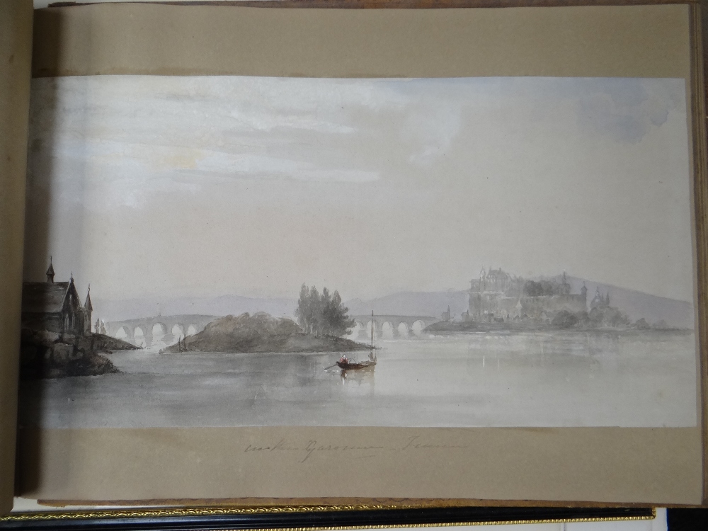 ALBUM OF WATERCOLOURS OF CONTINENTAL SCENES from a 'Grand Tour' type journey from one of the - Image 11 of 28