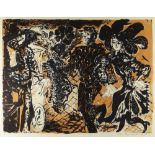 CERI RICHARDS colour lithograph (limited to 100) - figures, entitled 'Costers Dancing', signed and