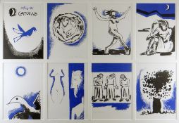 JOSEF HERMAN RA series of lithographs - from the poems by Catullus (eight prints in total, framed as