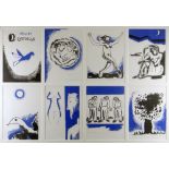 JOSEF HERMAN RA series of lithographs - from the poems by Catullus (eight prints in total, framed as