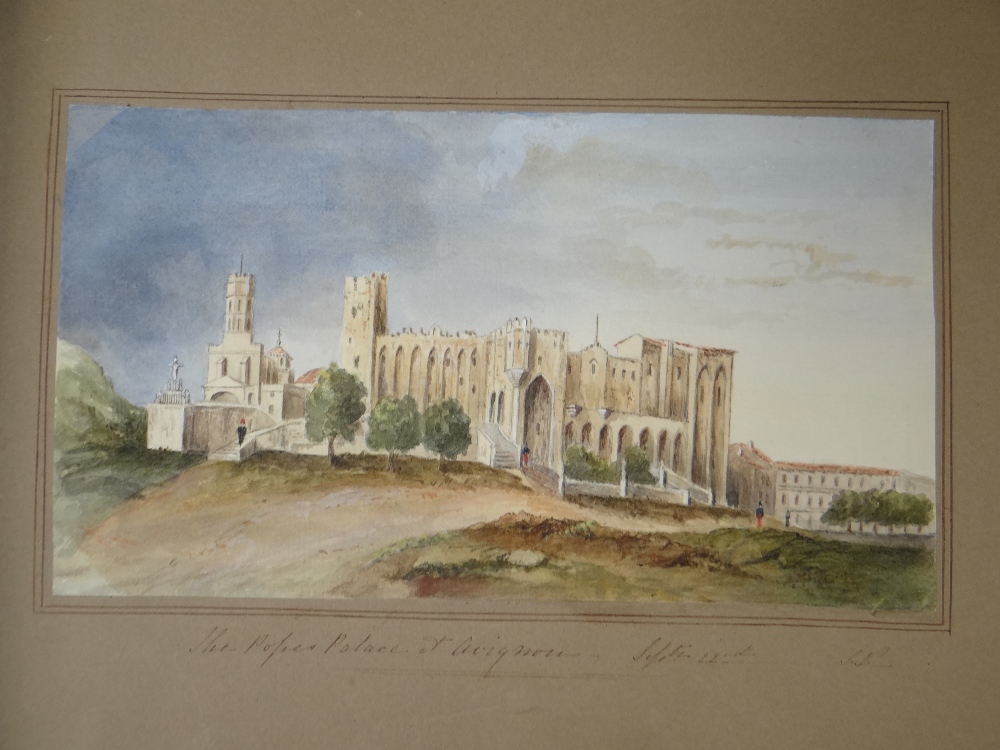 ALBUM OF WATERCOLOURS OF CONTINENTAL SCENES from a 'Grand Tour' type journey from one of the - Image 23 of 28