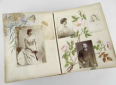 AVERIL VIVIAN'S SCRAPBOOK titled as such and containing watercolours, photographs of staff and other