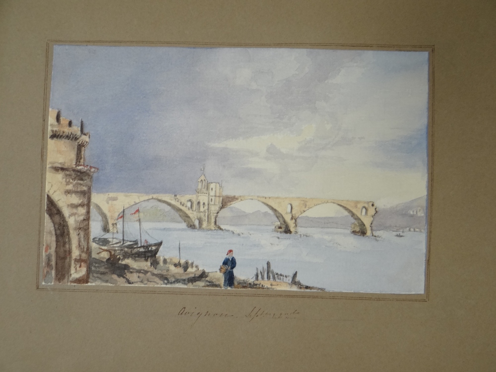 ALBUM OF WATERCOLOURS OF CONTINENTAL SCENES from a 'Grand Tour' type journey from one of the - Image 24 of 28