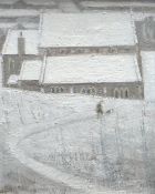 CHARLES BURTON oil on canvas - winter scene, entitled verso on Martin Tinney Gallery label 'Mr