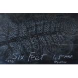 OSI RHYS OSMOND mixed media - leaf study, entitled 'Six Feet (Nine Mile Point)', signed with