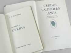 SAUNDERS LEWIS Gwasg Gregynog Press volume of 'Cerddi', together with a copy of T H Parry-Williams