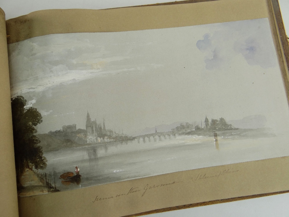 ALBUM OF WATERCOLOURS OF CONTINENTAL SCENES from a 'Grand Tour' type journey from one of the - Image 4 of 28