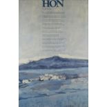 SUE SHIELDS framed poster - for the poem 'Hon' by T H Parry-Williams, printed by Gwasg Gomer, Cyngor