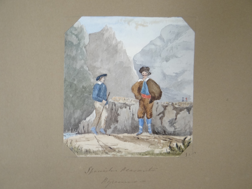 ALBUM OF WATERCOLOURS OF CONTINENTAL SCENES from a 'Grand Tour' type journey from one of the - Image 19 of 28