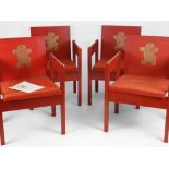 FOUR INVESTITURE CHAIRS an icon of design being the 1969 Prince of Wales Investiture chair by Lord