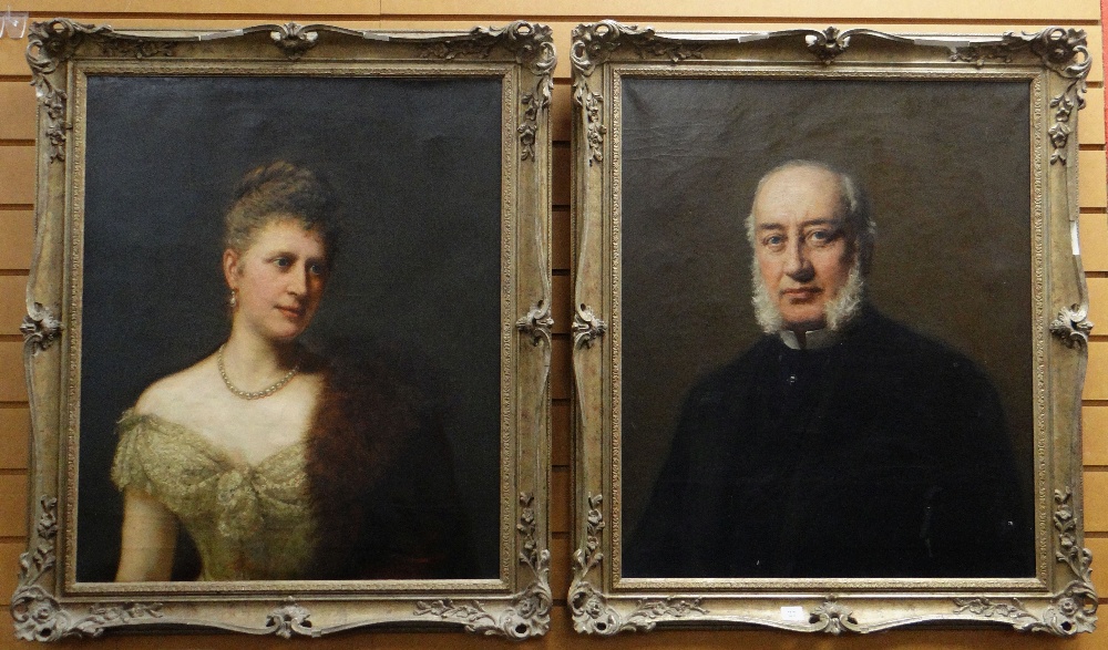 NINETEENTH CENTURY BRITISH SCHOOL oil on canvas, a pair - half portrait of Henry Hussey Vivian - Image 2 of 4